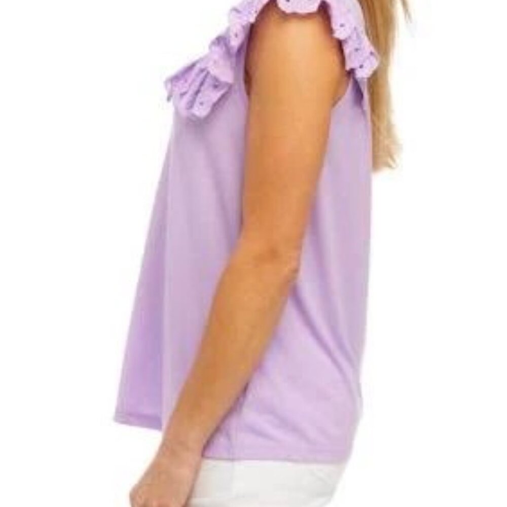 Lilly Pulitzer Purple Iris Bev Top NWOT - Picture 2 of 6